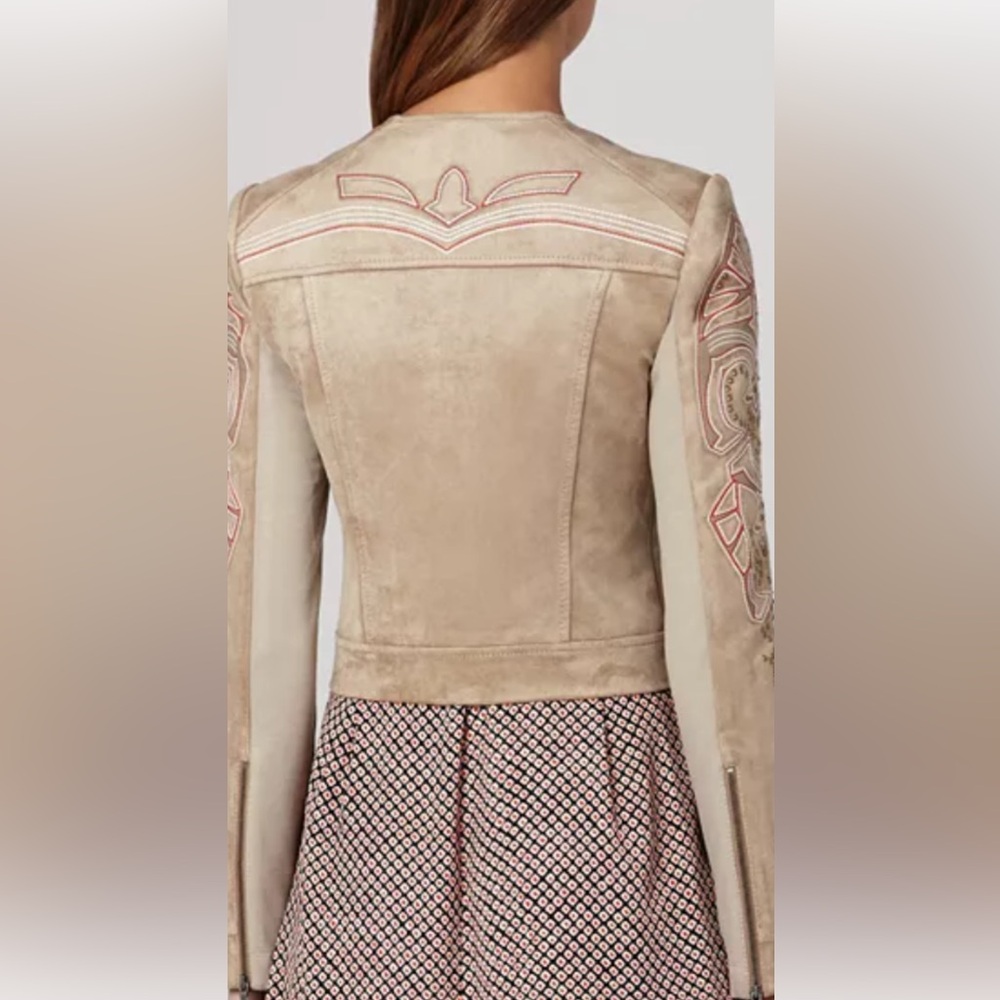 BCBGMaxAzria Tan Suede Jacket